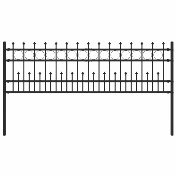 vidaXL Spike prstenec plot Čierna 200 x 130 cm – Obrázok 2