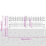 vidaXL Spike prstenec plot Čierna 200 x 130 cm – Obrázok 7