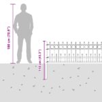 vidaXL Spike prstenec plot Čierna 200 x 130 cm – Obrázok 8