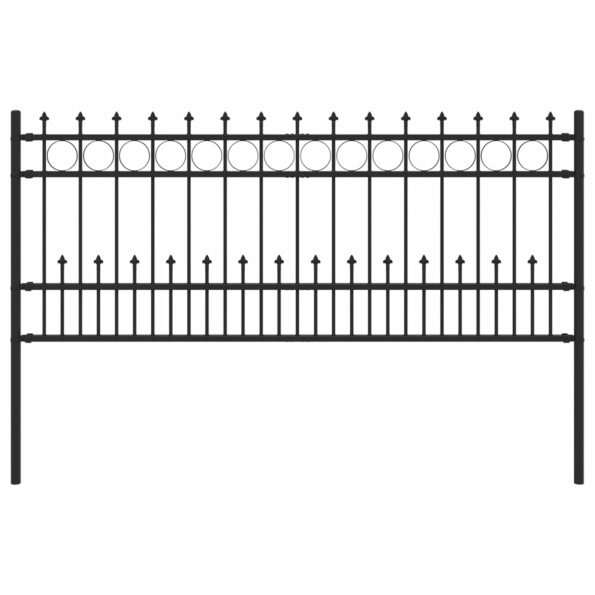 vidaXL Spike prstenec plot Čierna 200 x 130 cm – Obrázok 2