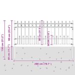 vidaXL Spike prstenec plot Čierna 200 x 130 cm – Obrázok 7