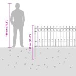 vidaXL Spike prstenec plot Čierna 200 x 130 cm – Obrázok 8