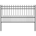 vidaXL Spike prstenec plot Čierna 200 x 150 cm – Obrázok 2