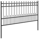 vidaXL Spike prstenec plot Čierna 200 x 150 cm – Obrázok 4