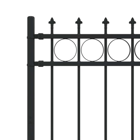 vidaXL Spike prstenec plot Čierna 200 x 150 cm – Obrázok 5