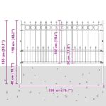 vidaXL Spike prstenec plot Čierna 200 x 150 cm – Obrázok 7