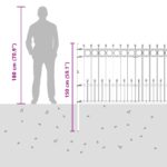 vidaXL Spike prstenec plot Čierna 200 x 150 cm – Obrázok 8