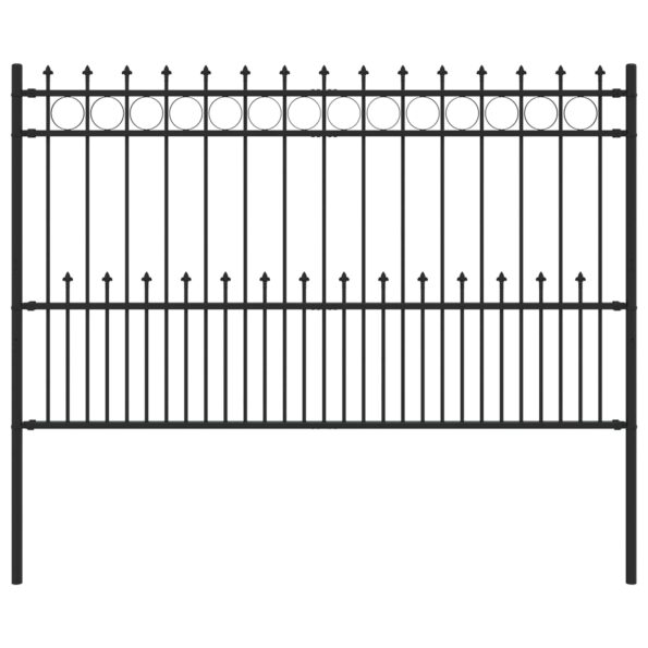 vidaXL Spike prstenec plot Čierna 200 x 130 cm – Obrázok 2