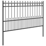 vidaXL Spike prstenec plot Čierna 200 x 130 cm – Obrázok 4