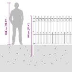 vidaXL Spike prstenec plot Čierna 200 x 130 cm – Obrázok 8