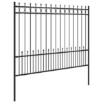 vidaXL Spike prstenec plot Čierna 200 x 200 cm – Obrázok 4