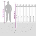 vidaXL Spike prstenec plot Čierna 200 x 200 cm – Obrázok 8