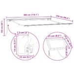 Markíza s Manuálny Antracit 3 x 2,5 m Kov – Obrázok 10