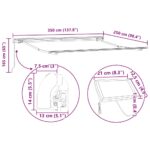 Markíza s Manuálny Antracit 3,5 x 2,5 m Kov – Obrázok 12