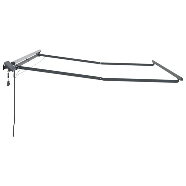 Markíza s Manuálny Antracit 3,5 x 2,5 m Kov – Obrázok 5