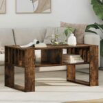 vidaXL Konferenčný stolík Dymová dub 92 x 49,5 x 45 cm