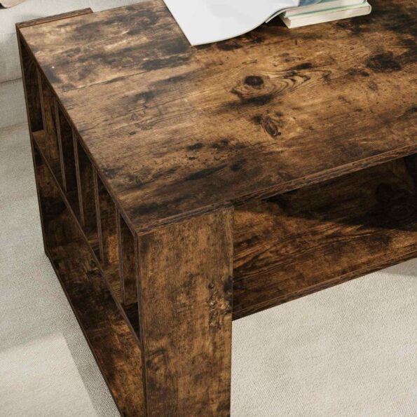 vidaXL Konferenčný stolík Dymová dub 92 x 49,5 x 45 cm – Obrázok 4