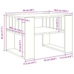 vidaXL Konferenčný stolík Dymová dub 66 x 49,5 x 45 cm – Obrázok 10