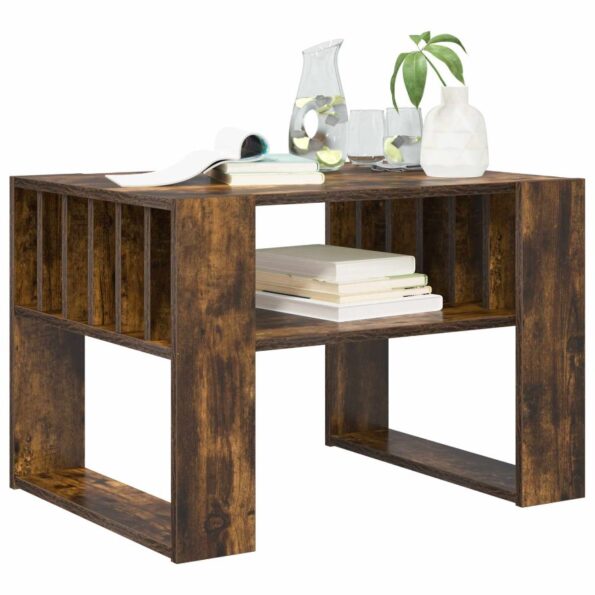 vidaXL Konferenčný stolík Dymová dub 66 x 49,5 x 45 cm – Obrázok 3