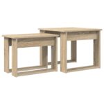 vidaXL Súprava na kávový stolík 2 pcs Sonoma dub Kompozitné drevo – Obrázok 2