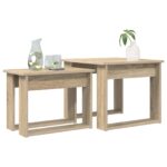 vidaXL Súprava na kávový stolík 2 pcs Sonoma dub Kompozitné drevo – Obrázok 3