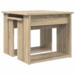 vidaXL Súprava na kávový stolík 2 pcs Sonoma dub Kompozitné drevo – Obrázok 5