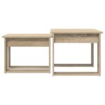 vidaXL Súprava na kávový stolík 2 pcs Sonoma dub Kompozitné drevo – Obrázok 8