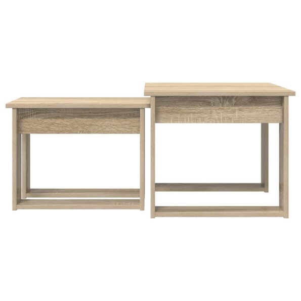 vidaXL Súprava na kávový stolík 2 pcs Sonoma dub Kompozitné drevo – Obrázok 8
