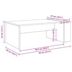 vidaXL Konferenčný stolík Čierny dub 95 x 50 x 34 cm Kompozitné drevo – Obrázok 10