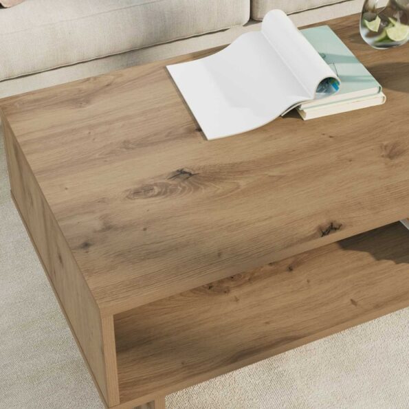 vidaXL Konferenčný stolík Remeselný dub 100 x 46 x 35 cm – Obrázok 4