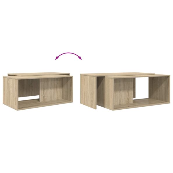 vidaXL Súprava na kávový stolík 2 pcs Sonoma dub Kompozitné drevo – Obrázok 13