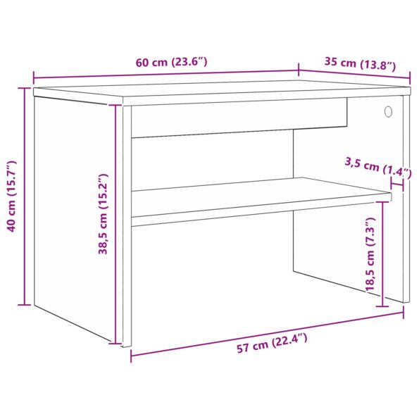 vidaXL TV skrinka Betónová šedá 60 x 35 x 40 cm Kompozitné drevo – Obrázok 10