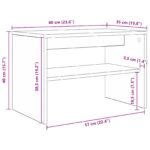 vidaXL TV skrinka Dymová dub 60 x 35 x 40 cm Kompozitné drevo – Obrázok 10
