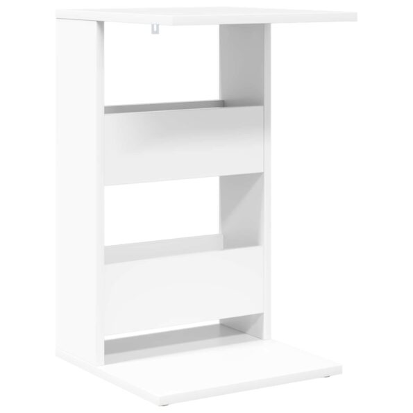 vidaXL Bočný stôl Biela 40 x 35 x 60,5 cm Kompozitné drevo – Obrázok 2