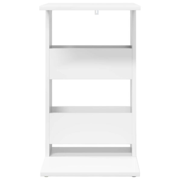 vidaXL Bočný stôl Biela 40 x 35 x 60,5 cm Kompozitné drevo – Obrázok 5