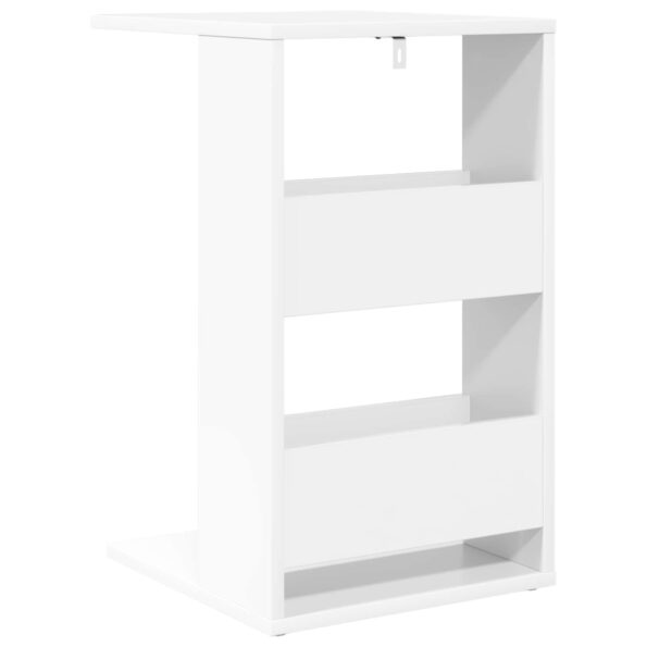 vidaXL Bočný stôl Biela 40 x 35 x 60,5 cm Kompozitné drevo – Obrázok 7