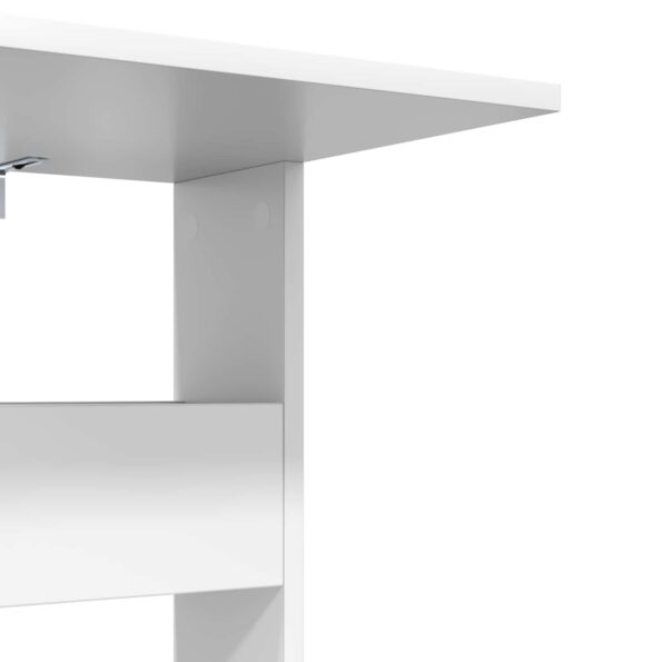 vidaXL Bočný stôl Biela 40 x 35 x 60,5 cm Kompozitné drevo – Obrázok 9