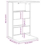 vidaXL Bočný stôl Dymová dub 40 x 35 x 60,5 cm Kompozitné drevo – Obrázok 12