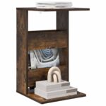vidaXL Bočný stôl Dymová dub 40 x 35 x 60,5 cm Kompozitné drevo – Obrázok 3