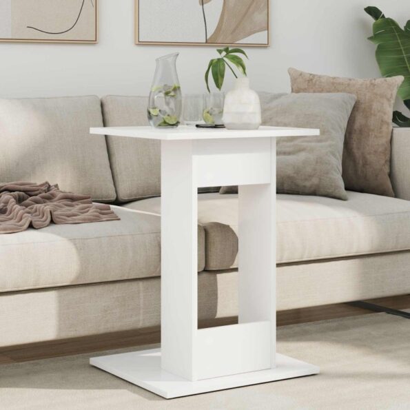 vidaXL Bočný stôl Biela 45 x 40 x 62,5 cm Kompozitné drevo – Obrázok 4