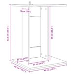 vidaXL Bočný stôl Dymová dub 45 x 40 x 62,5 cm Kompozitné drevo – Obrázok 12