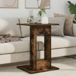 vidaXL Bočný stôl Dymová dub 45 x 40 x 62,5 cm Kompozitné drevo – Obrázok 4