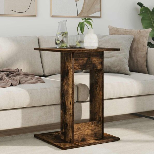 vidaXL Bočný stôl Dymová dub 45 x 40 x 62,5 cm Kompozitné drevo – Obrázok 4