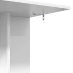 vidaXL Bočný stôl Biela 45 x 40 x 62,5 cm Kompozitné drevo – Obrázok 9
