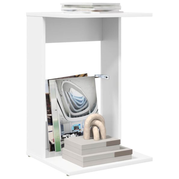 vidaXL Bočný stôl Biela 40 x 38 x 62,5 cm Kompozitné drevo – Obrázok 3