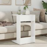 vidaXL Bočný stôl Biela 40 x 38 x 62,5 cm Kompozitné drevo – Obrázok 4