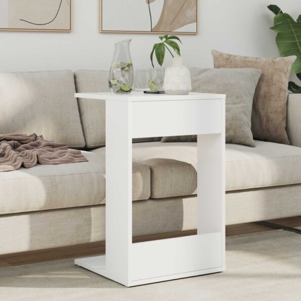 vidaXL Bočný stôl Biela 40 x 38 x 62,5 cm Kompozitné drevo – Obrázok 4