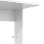 vidaXL Bočný stôl Biela 40 x 38 x 62,5 cm Kompozitné drevo – Obrázok 9