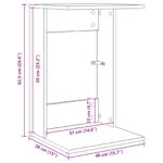 vidaXL Bočný stôl Dymová dub 40 x 38 x 62,5 cm Kompozitné drevo – Obrázok 12