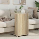 vidaXL Bočný stôl Sonoma dub 40 x 35 x 60 cm Kompozitné drevo – Obrázok 4
